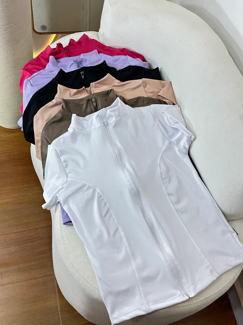 Blusa compressão com zíper