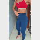 Kit 3 Calças Legging Canelada Cintura Alta | Zero Transparência, Alta Compressão e Modelo Corpo